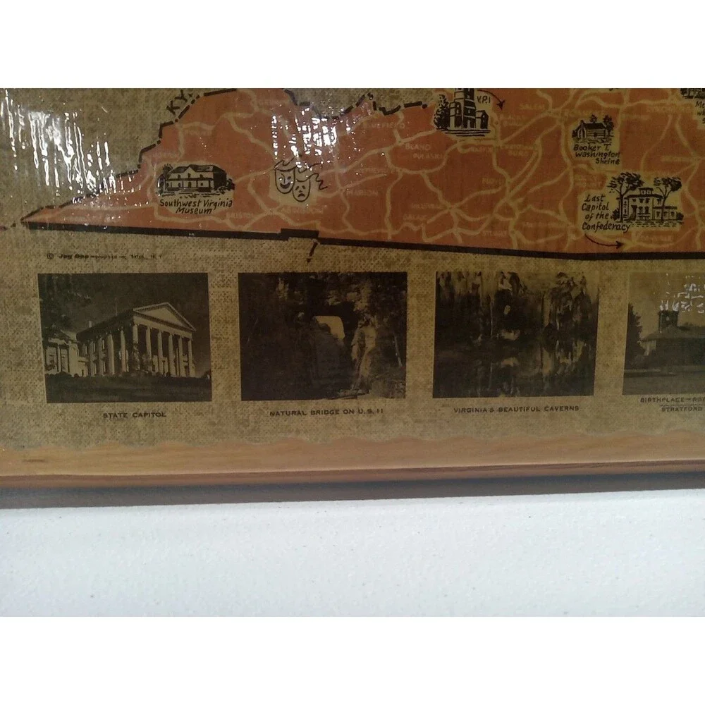 Handmade Virgina The Old Dominion Wooden Sign 15x11